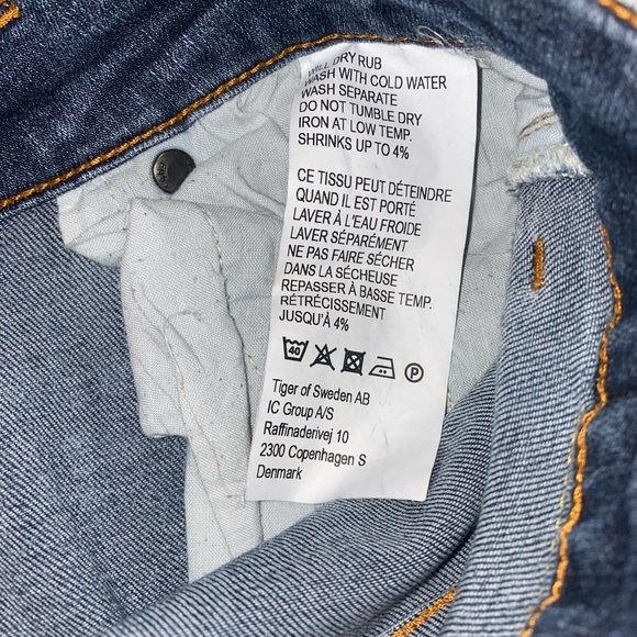 Tiger of Sweden Slender Skinny Jeans Oracle 30 / 34” Premium Italian ITV Denim - Picture 8 of 11